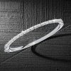 Dainty Baguette Bangle Bracelet for Women in 925 Sterling Silver