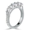 Five Stone U Prong Wedding Band in 925 Sterling Silver with 1.61 CT. TW Simulated Diamonds