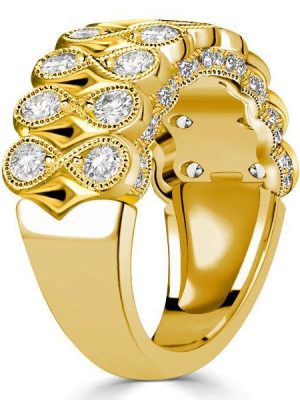 Vintage Style Round Cut Wedding Band - 1.26 CTW Anniversary Ring