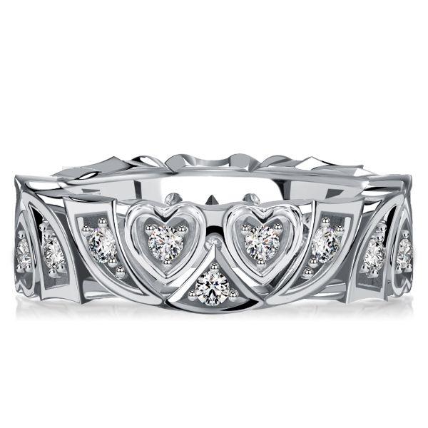 Sterling Silver Eternity Band - 0.36 CTW Anniversary Ring for Women