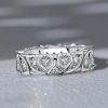 Sterling Silver Eternity Band - 0.36 CTW Anniversary Ring for Women