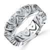 Sterling Silver Eternity Band - 0.36 CTW Anniversary Ring for Women