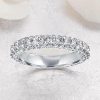 Eternity Created White Sapphire Wedding Band - Sterling Silver