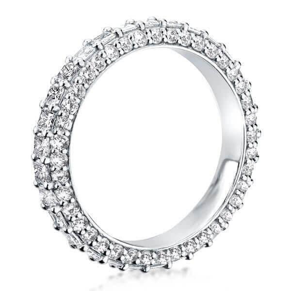 Eternity Created White Sapphire Wedding Band - Sterling Silver