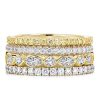 Sterling Silver Two-Tone Round & Marquise CZ Stackable Ring Set