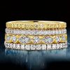 Sterling Silver Two-Tone Round & Marquise CZ Stackable Ring Set