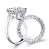 Three Stone White Sapphire Wedding Set - Sterling Silver & Titanium