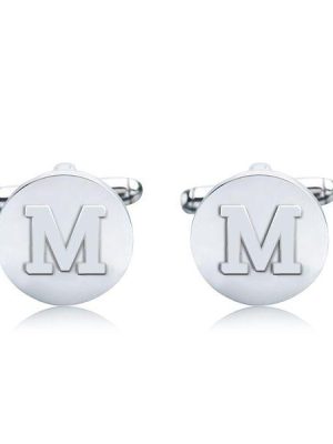 Sterling Silver Cufflinks - Engravable, Classic Design