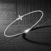 Dainty Cross Bracelet in 925 Sterling Silver for Women - Rhodium Plated