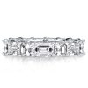 White Gold Finish Sterling Silver Wedding Band Set - 5.95 CT. TW.