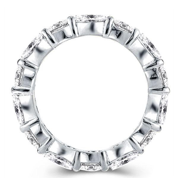 White Gold Finish Sterling Silver Wedding Band Set - 5.95 CT. TW.