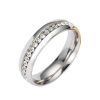 Titanium Wedding Ring for Men - Modern Silver Band