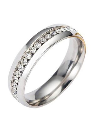 Titanium Wedding Ring for Men - Modern Silver Band
