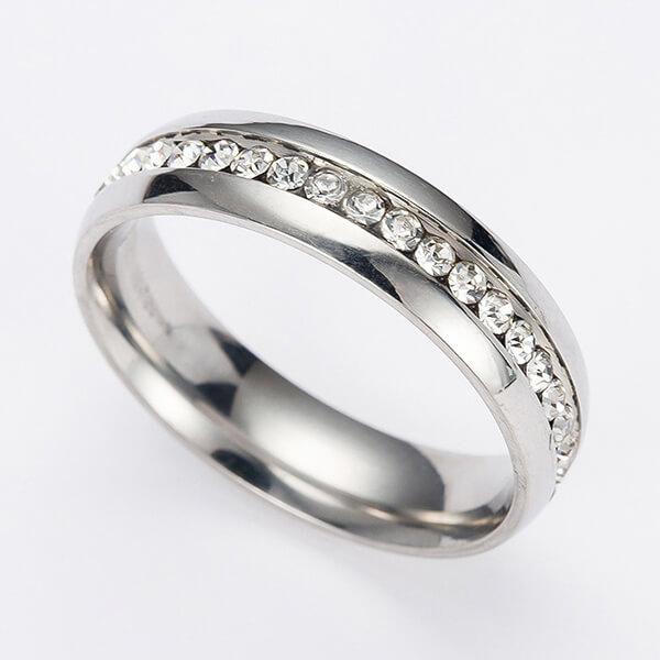 Titanium Wedding Ring for Men - Modern Silver Band