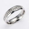 Titanium Wedding Ring for Men - Modern Silver Band