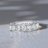 Vintage Eternity Wedding Band Ring for Women | Round Cut Stones in 925 Sterling Silver