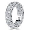 Vintage Eternity Wedding Band Ring for Women | Round Cut Stones in 925 Sterling Silver