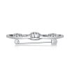 Sterling Silver Round Cut Scroll Brooch - Elegant Filigree Design