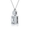 Emerald Cut Pendant Necklace in Rhodium-Plated Sterling Silver (2.75 CT. TW)