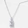 Emerald Cut Pendant Necklace in Rhodium-Plated Sterling Silver (2.75 CT. TW)