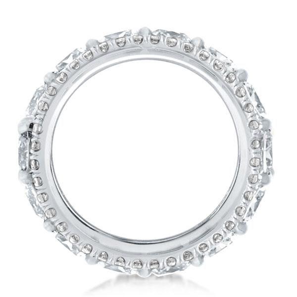 Triple Row Cushion Cut Sterling Silver Wedding Band - 9.30 CT. TW.