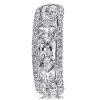 Halo Radiant Created White Sapphire Wedding Band in 925 Sterling Silver