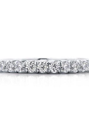 Eternity White Sapphire Wedding Band - 925 Sterling Silver