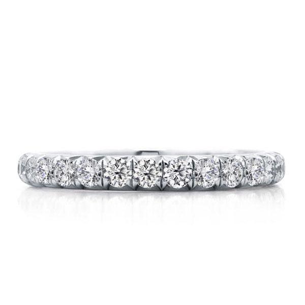 Eternity White Sapphire Wedding Band - 925 Sterling Silver