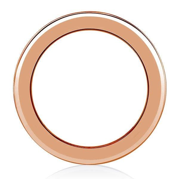 18K Rose Gold Plated Garnet Pink Stone Ring, Oval Cut, Multi Row Band, 7.23 CT. TW.