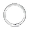 Baguette & Round CZ Sterling Silver Wedding Band - 4.50 CT. TW.