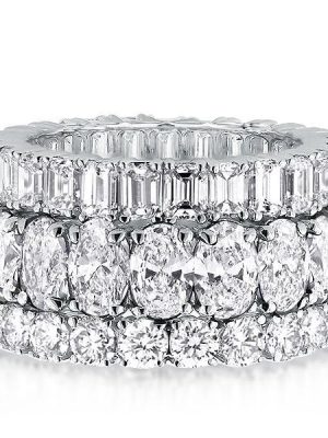 Emerald Cut Sterling Silver Wedding Band - Unique Design for Women