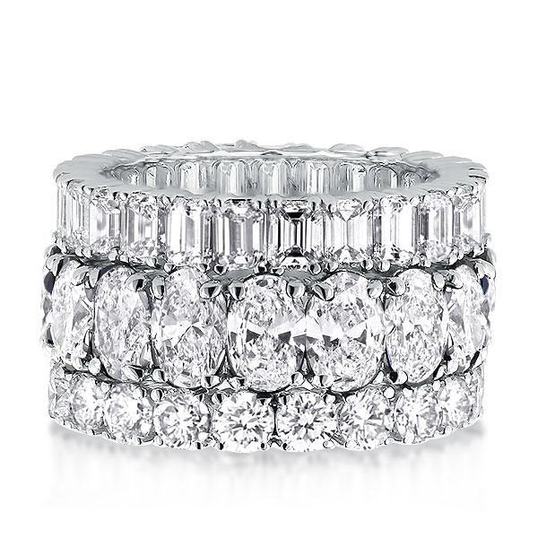 Emerald Cut Sterling Silver Wedding Band - Unique Design for Women