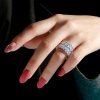 Emerald Cut Sterling Silver Wedding Band - Unique Design for Women