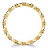 Double Row Eternity Band Ring, 0.78 CT. TW. in 18K Gold Plated Sterling Silver
