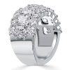 Cushion Cut Half Eternity Wedding Band for Women in Sterling Silver