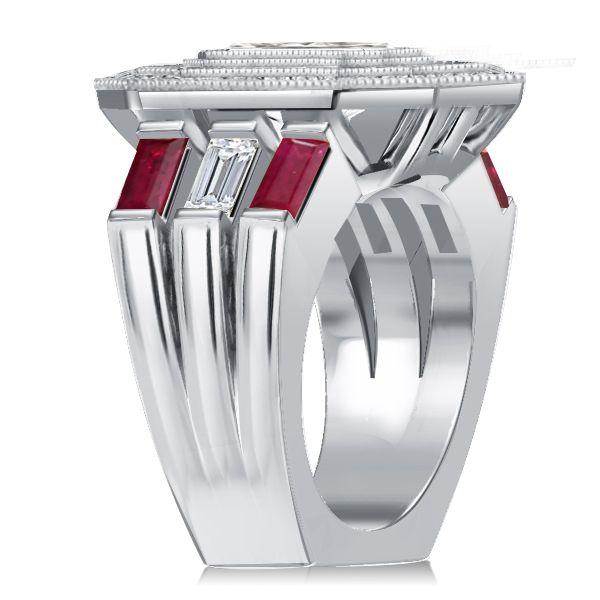 Emerald Cut Art Deco Engagement Ring - Milgrain Halo, Sterling Silver