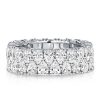 Pear Cut Eternity Wedding Band - 9.24 CT. TW. Sterling Silver
