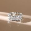 Pear Cut Eternity Wedding Band - 9.24 CT. TW. Sterling Silver