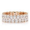 Pear Cut Eternity Wedding Band - 9.24 CT. TW. Sterling Silver