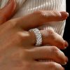 Pear Cut Eternity Wedding Band - 9.24 CT. TW. Sterling Silver