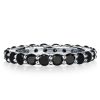 Sterling Silver Eternity Wedding Band - 2.20 CT Round Cut CZ - Classic Thin Ring