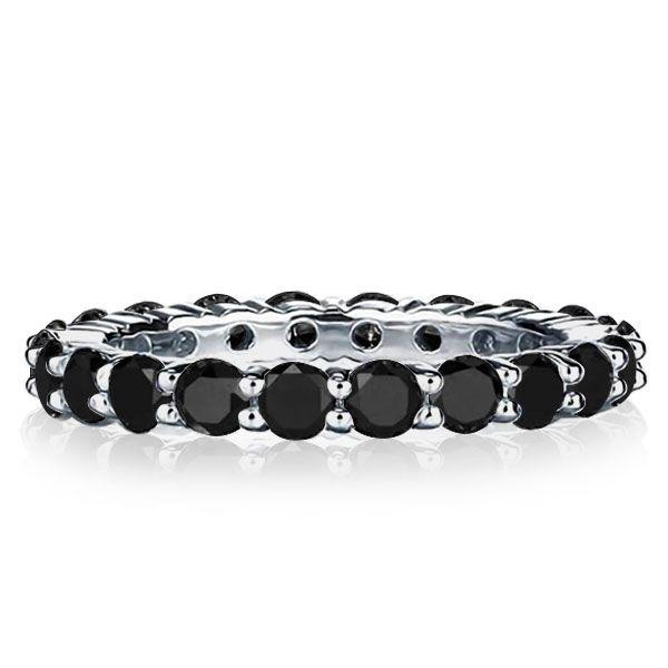Sterling Silver Eternity Wedding Band - 2.20 CT Round Cut CZ - Classic Thin Ring
