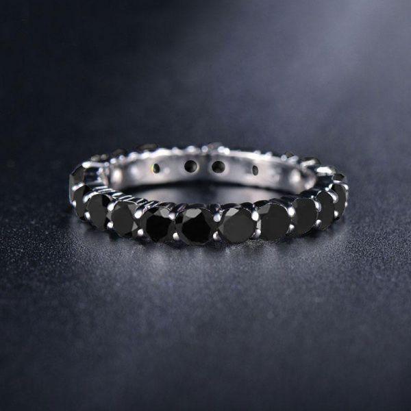 Sterling Silver Eternity Wedding Band - 2.20 CT Round Cut CZ - Classic Thin Ring