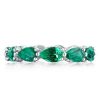 Pear Cut Sterling Silver Eternity Band - 3.85 CT. TW.