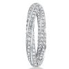 Round Cut Cubic Zirconia Infinity Eternity Wedding Band in Sterling Silver
