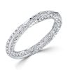 Round Cut Cubic Zirconia Infinity Eternity Wedding Band in Sterling Silver
