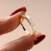 Dainty Baguette Wedding Band for Women | 1.18 CT. TW. Sterling Silver Anniversary Ring