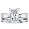 Twisted Rope Sterling Silver Wedding Band Set - 4.00 CT. TW.