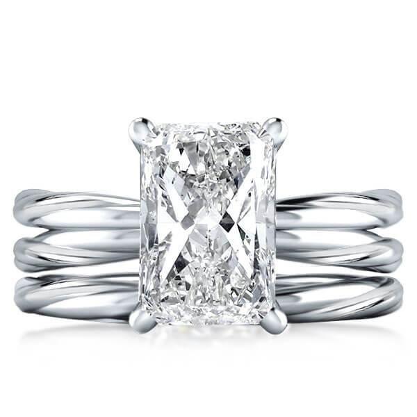 Twisted Rope Sterling Silver Wedding Band Set - 4.00 CT. TW.