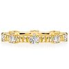 18K Gold Plated Sterling Silver Round Cut CZ Eternity Band Ring for Women